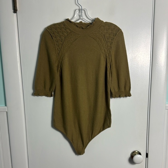 Intimately Free People Winter Warmer Solid Bodysuit in Tropical Nut Size Medium - Picture 3 of 12